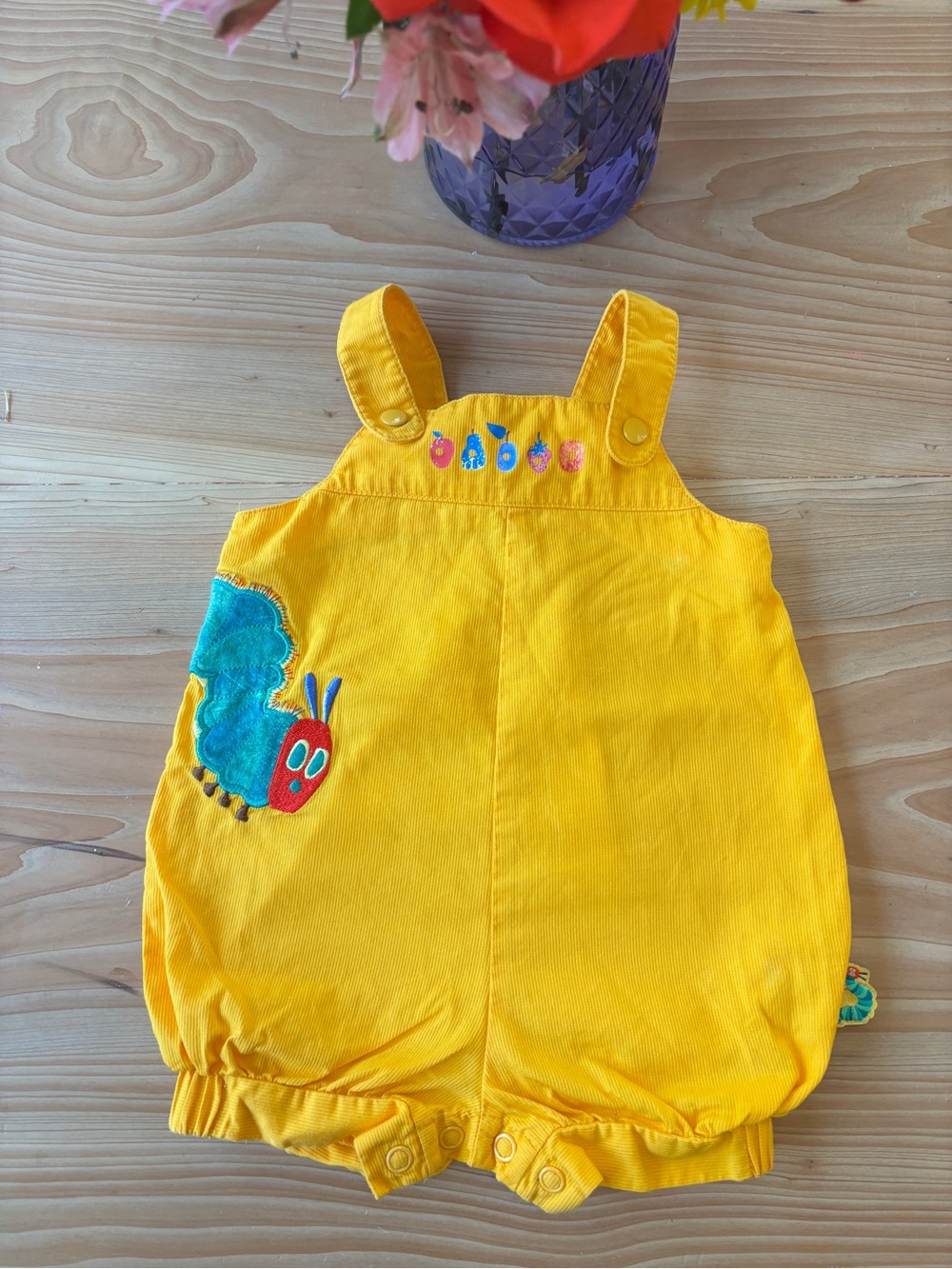 Vintage The Very Hungry Caterpillar Corduroy Baby Romper